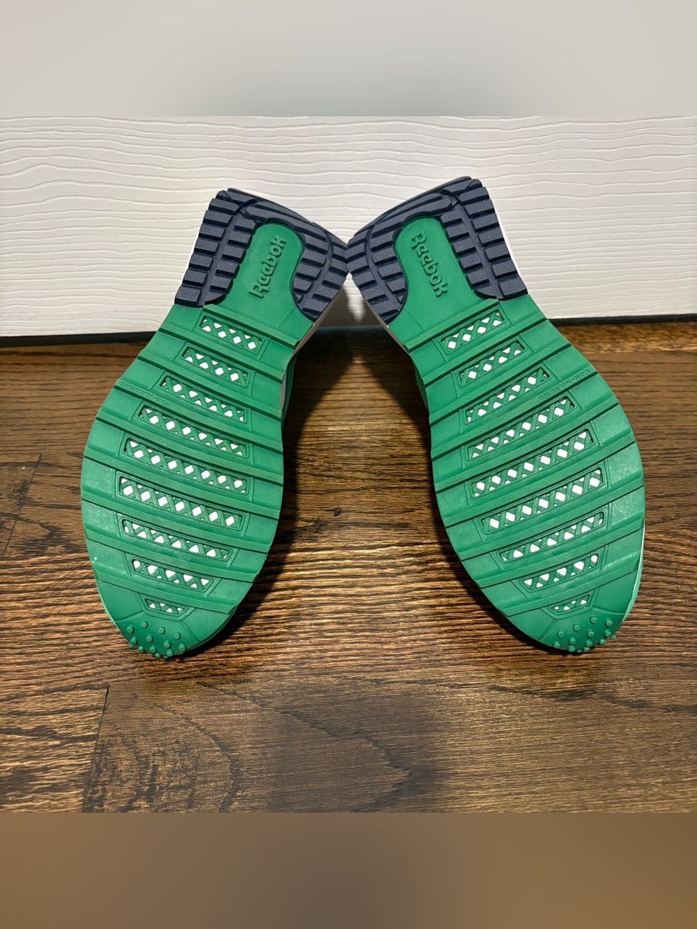 Reebok Women’s Green & White Low-Top Suede Sneakers - Picture 7 of 9